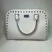 Michael Kors Bags | Michael Kors Selma Silver Studded White Saffiano Leather Handbag | Color: Silver/White | Size: Os