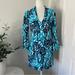 Lilly Pulitzer Dresses | Lilly Pulitzer Blue Teal Tunic Long Sleeve Dress Zebra 0 | Color: Blue | Size: 0