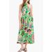 J. Crew Dresses | J. Crew Paisley 100% Silk Maxi Sarong Dress Halter Neck Green Violet Multi Sz 4 | Color: Green | Size: 4