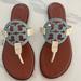 Tory Burch Shoes | Euc Tory Burch Miller Sandals. Baby Blue And Cream Color. Size 7 | Color: Blue/Cream | Size: 7