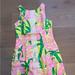 Lilly Pulitzer Dresses | Lilly Pulitzer For Target Dress Size 6yellow Pink Green Fan Dance Shift Flamingo | Color: Green/Pink | Size: 6