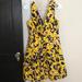 J. Crew Dresses | J. Crew Yellow Floral Cotton Sundress~Size 6 | Color: Black/Yellow | Size: 6