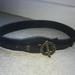 Burberry Accessories | Burberry Black Leather 1 1/2" Wide Belt Size 34/85 | Color: Black | Size: 34/85