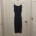 Zara Dresses | Backless Navy Blue Polka Dot Bodycon Dress | Color: Blue/White | Size: Xs