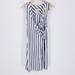 Free People Dresses | Free People Sleeveless Striped Tunic Wrap Dress | Color: Blue/White | Size: Xs
