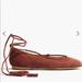 J. Crew Shoes | Madewell The Inga Lace-Up Flat In Suede | Color: Pink/Red | Size: 9