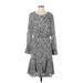 Banana Republic Casual Dress - DropWaist: Gray Marled Dresses - Women's Size Small