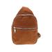 Crossbody Bag: Brown Solid Bags