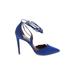 Steve Madden Heels: Pumps Stilleto Cocktail Party Blue Solid Shoes - Women's Size 9 1/2 - Pointed Toe