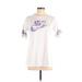 Nike Active T-Shirt: White Graphic Activewear - Women's Size Small