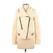 Menchi for Intermix Wool Coat: Short Ivory Solid Jackets & Outerwear - Women's Size Small