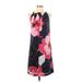 Trina Turk Casual Dress - Shift Tie Neck Sleeveless: Black Floral Dresses - New - Women's Size Small