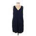 Gap Casual Dress - Shift V-Neck Sleeveless: Blue Print Dresses - Women's Size Medium