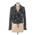 Nicole Miller Artelier Jacket: Short Blue Floral Jackets & Outerwear - Women's Size Medium