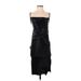 Bishop + Young Cocktail Dress - Midi Square Sleeveless: Black Print Dresses - Women's Size X-Small