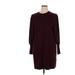 Vince Camuto Casual Dress - Sweater Dress: Burgundy Dresses - Women's Size X-Large