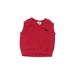 Carter's Sweater Vest: Red Print Tops - Size Newborn