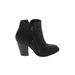 Daisy Fuentes Ankle Boots: Black Print Shoes - Women's Size 7 - Almond Toe