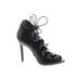 Schutz Heels: Black Print Shoes - Women's Size 8 - Open Toe
