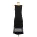 Athleta Casual Dress - Sheath High Neck Sleeveless: Black Print Dresses - Women's Size Small