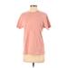 Next Level Apparel Short Sleeve T-Shirt: Pink Solid Tops - Women's Size Small