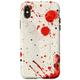 Hülle für iPhone X/XS Muster Blut Grunge Spritzer Tinte Rot und Schwarz