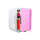 AQQWWER Mini Fridges Portable Car Mini Fridge Refrigerator Freezer 4L Mini Fridge Refrigerator Car Fridge Heater Universal Vehicle Parts (Color : Pink)