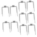 POPETPOP 10 Pcs Barbecue Fork Rotisserie Forks Grill Portable Stainless Steel Grill Portable Barbecue Grill Portable BBQ Grill Metal Rotisserie Fork Iron to Rotate Oven Barbecue Supplies