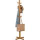 Coat Stand Floor Bamboo Coat Rack，Bedroom Hanger Home Rack Standing Coat Stand, Hallway Entryway Coat Hanger Stand for Clothes，Easy Assembly Easy Assembly