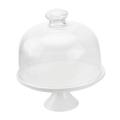 Alipis 2 Sets Tall Cake Pan Cake Display Stand Dessert Display Dome Cake Stand Cover Dishes Dessert Cake Cover Display Cupcake Stand Ceramic Cake Tray White With Cover Dessert Plate Glass