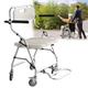 Shower Chair for Elderly with Arms and Back, Foldable Shower Chair with Four-wheel Brake and U Shape Seat Bathing Aids, Shower Seat for Inside Shower, Mobility & Daily Living Aids (Without Eva Pad )