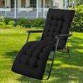 KYMMPL Classic Design Sunlounger Cushion Only Portable Rocking Chair Cushions Simple Anti-slip Bench Cushions for Outdoor Furniture Soft Deck Chair Cushion (Black,150 * 55)