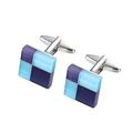 Cufflinks For Men, Fashion Elegant Cufflinks, Mens Shirt Classic Cuff Links Business Wedding Personalized Gift (Blue)