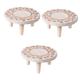 POPETPOP 3pcs Small Wooden Flower Stand Wooden Potted Plant Holder Decor Plants Crystal Sphere Stand Wood Plant Stand Wooden Stool Display Stand Mini Wooden Stool Round Plant Wood Office