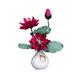 GHFIUR Artificial Flowers Simulated Lotus Ornaments Artificial Flower Decoration Zen Flower Arrangement Artificial Plant Decoration Flower Decoration (Color : Rosso) (Rosso)