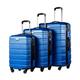 NESPIQ Business Travel Luggage 3-Piece ABS Luggage Set with TSA Locks, Includes 20", 24", 28" Spinner Suitcases Light Suitcase (Color : Blue, Size : 20+24+28in)