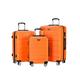 NESPIQ Business Travel Luggage Luggage ABS 3 Piece Set with Lock Spinner 20in 24in 28in,Lightweight Luggages for Travel Light Suitcase (Color : Orange, Size : 20+24+28inch)