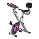 AQQWWER Exercise Bike Indoor Home Exercise Bike Weight Loss Folding Aerobic Exercise Magnetron Bike with Pull Rope Bike Silent Spinning Bike Fitness (Color : Purple)