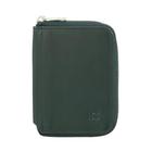DuDu Mens RFID Blocking Full Zip Around Leather Wallet, Small Size, Compact Design, Cards and Banknotes Holders Mangrove