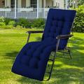 KYMMPL Classic Design Sunlounger Cushion Only Portable Rocking Chair Cushions Simple Anti-slip Bench Cushions for Outdoor Furniture Soft Deck Chair Cushion (Navy Blue,170 * 45)