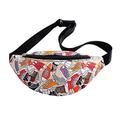 AQQWWER Waist Bag Fashion Women Waist Chest Bag PU Waterproof Fanny Pack Messenger Shoulder Banana Bags Multifunction Waist Pack Moblie Phone Bag