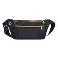 AQQWWER Waist Bag Fashion Letter Waist Money Belt Girl Pouch Women Travel Pack Bag Small Fanny Pack Pattern Banana Hip Bags Chest Packs (Color : Schwarz)