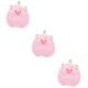 BESTonZON 3pcs Piggy Bank Lovely Coin Jar Pig Money Jar Coin Bank Toys Saving Pot Coin Bank Desk Animal Status Desk Top Decor Coins for Anti-fall Pink Birthday Present Vinyl Child