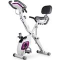 AQQWWER Exercise Bike Indoor Home Exercise Bike Weight Loss Folding Aerobic Exercise Magnetron Bike with Pull Rope Bike Silent Spinning Bike Fitness (Color : White)