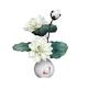 GHFIUR Artificial Flowers Simulated Lotus Ornaments Artificial Flower Decoration Zen Flower Arrangement Artificial Plant Decoration Flower Decoration (Color : Rosso) (Blanc)