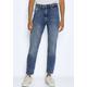 Ankle-Jeans NOISY MAY "NMMONI HW STRAGHT ANK JEANS AZ221DB NOOS" Gr. 25, Länge 30, blau (dark blue denim) Damen Jeans Ankle 7/8