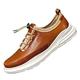 AQQWWER Mens Dress Shoes Men Oxfords Genuine Leather Dress Shoes Brogue Lace Up Mens Casual Shoes Luxury Brand Moccasins Loafers Men Sneakers (Color : Brown, Size : 9)