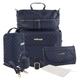 Nazareno Gabrielli 5805 Faux Leather Baby Changing Bag Set, blue navy, One Size