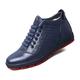 AQQWWER Mens Dress Shoes High Winter Men Boots Warm Thickened High-top Shoes for Male Genuine Leather Lace-up Casual Snow Boots Drop Shipping (Color : Blue, Size : 7.5)