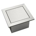 Countertop Built-In Kitchen Cabinet Trash Can, Square Waste Chute Lid Recessed Balance Flap Cover, Stainless Steel Trash Chute Lid Waste Container Cover, Trash Grommet Swing Trash Can Lid (Single Li